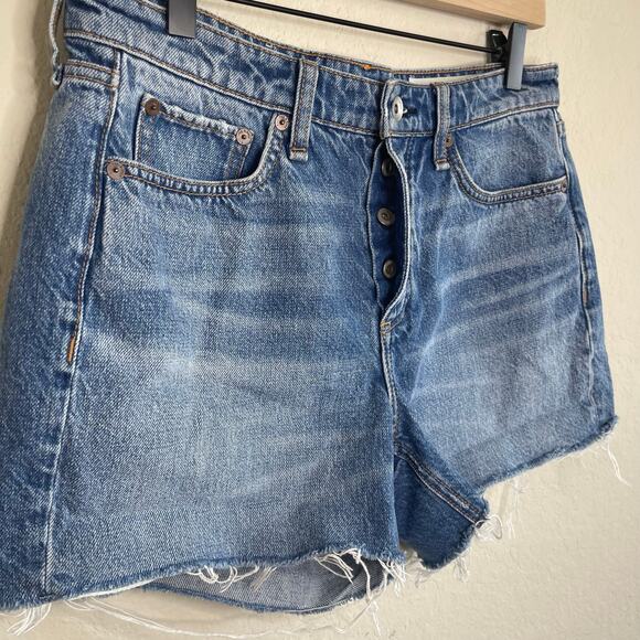 Rag & Bone Dre Low-Rise Shorts in Clean Peony Button Fly - Size 27 - Picture 3 of 6